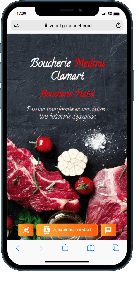 Professional vCard Website